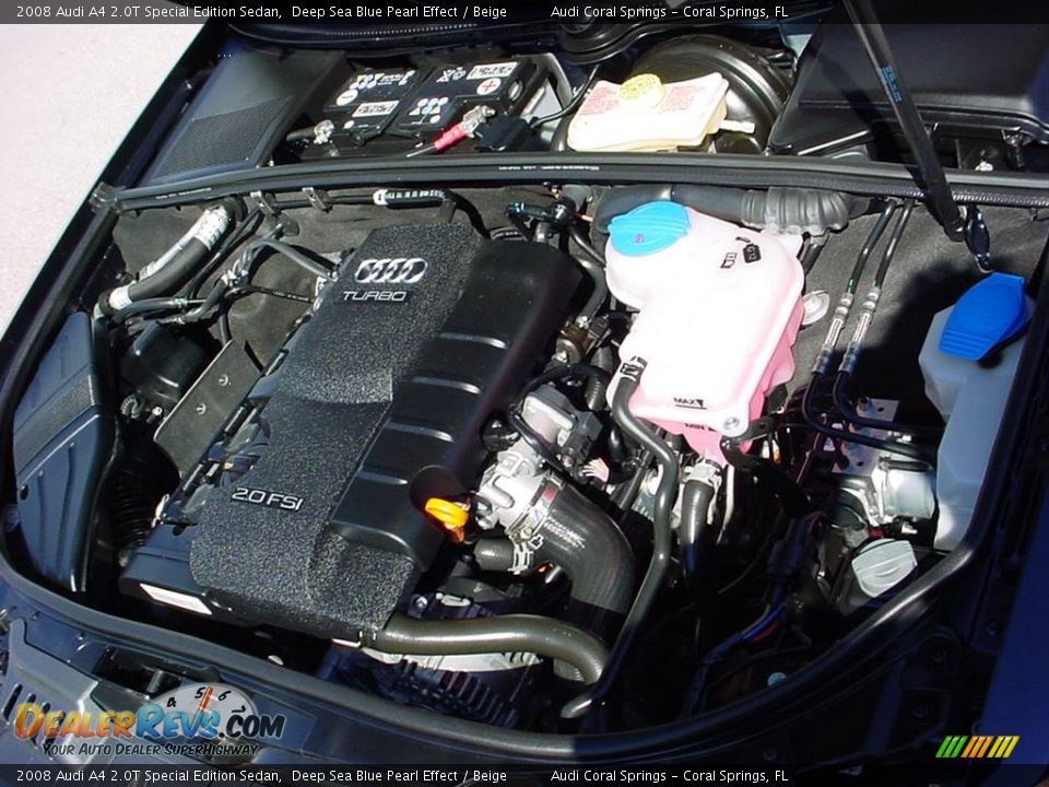 2008 Audi A4 2.0T Special Edition Sedan Deep Sea Blue Pearl Effect / Beige Photo #14