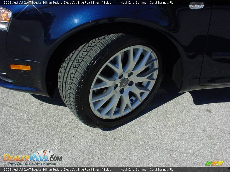 2008 Audi A4 2.0T Special Edition Sedan Deep Sea Blue Pearl Effect / Beige Photo #15