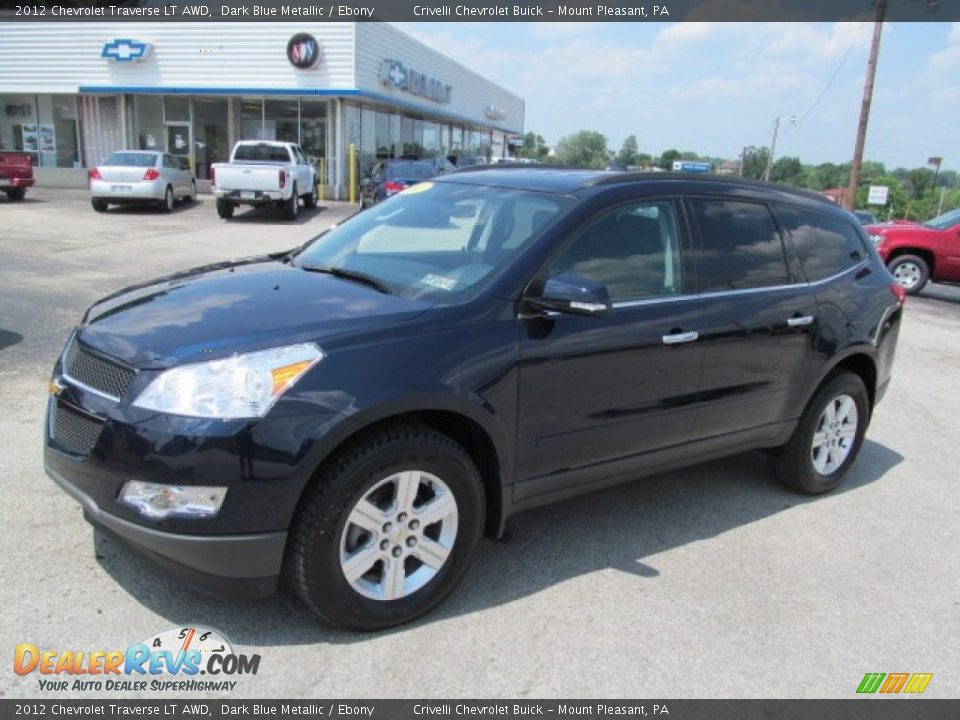 2012 Chevrolet Traverse LT AWD Dark Blue Metallic / Ebony Photo #1