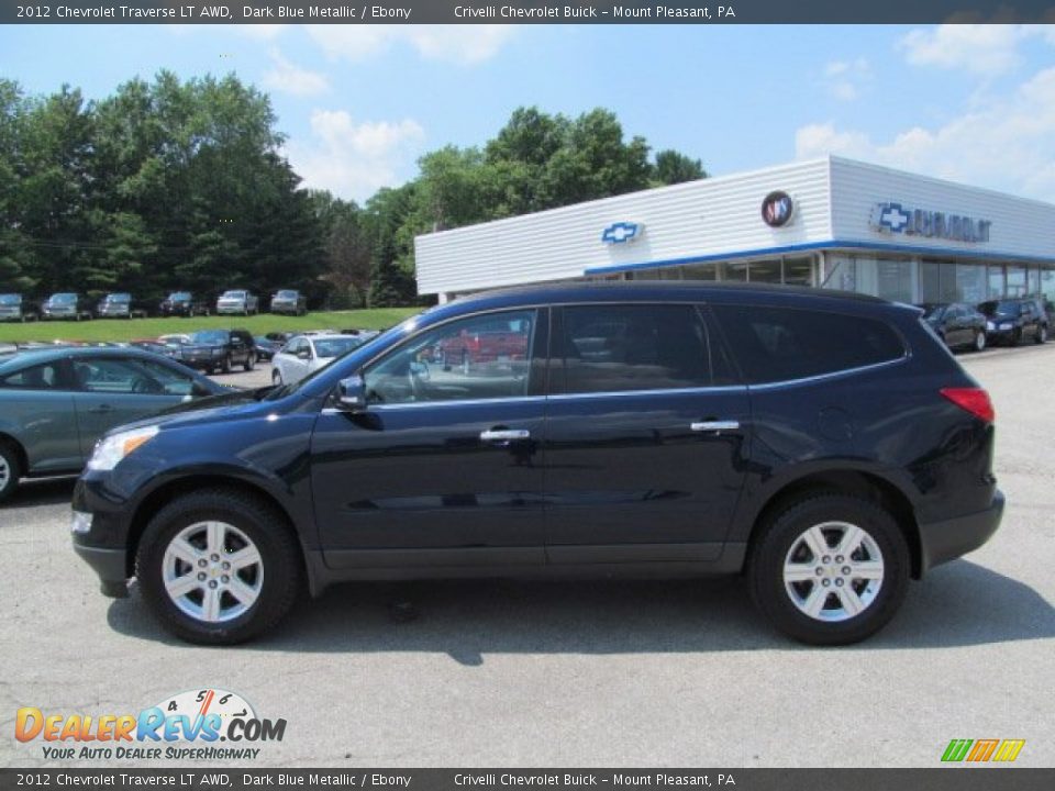 2012 Chevrolet Traverse LT AWD Dark Blue Metallic / Ebony Photo #2