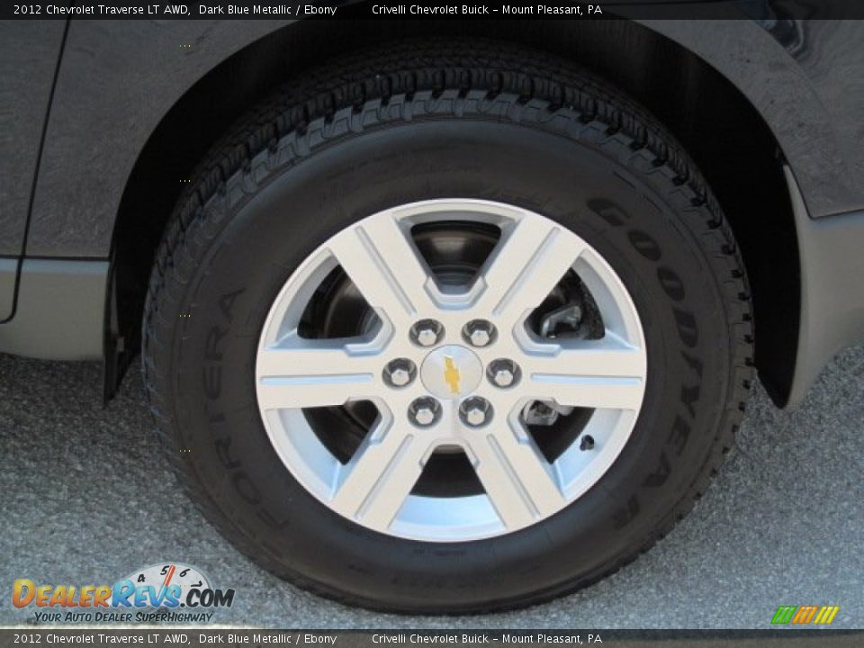 2012 Chevrolet Traverse LT AWD Dark Blue Metallic / Ebony Photo #3