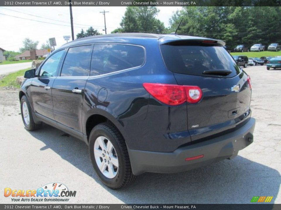 2012 Chevrolet Traverse LT AWD Dark Blue Metallic / Ebony Photo #4