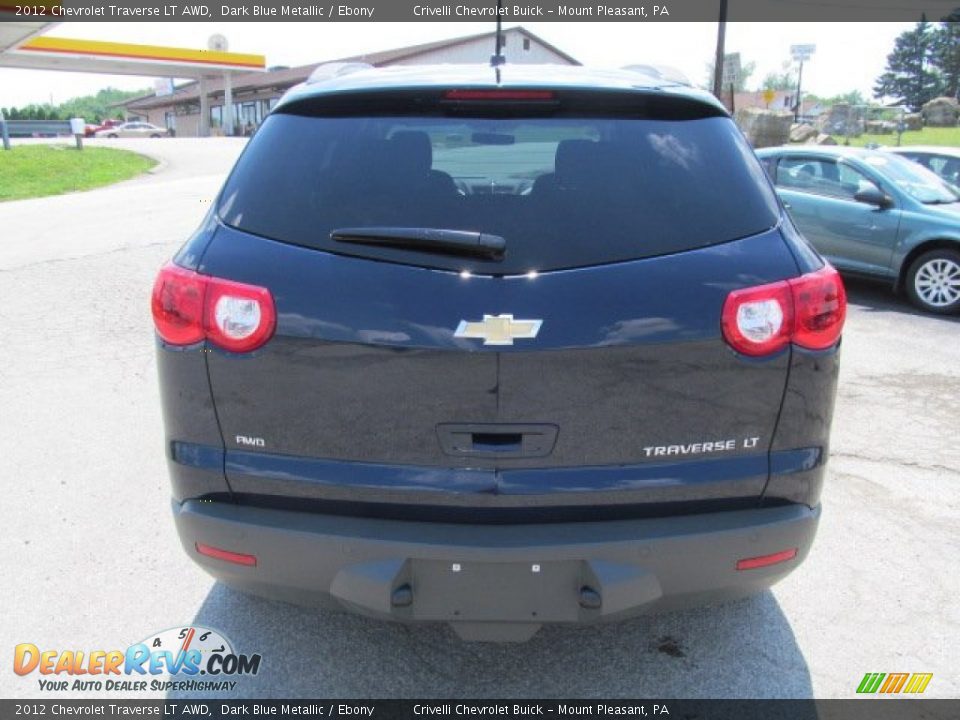 2012 Chevrolet Traverse LT AWD Dark Blue Metallic / Ebony Photo #6