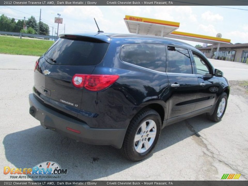 2012 Chevrolet Traverse LT AWD Dark Blue Metallic / Ebony Photo #7