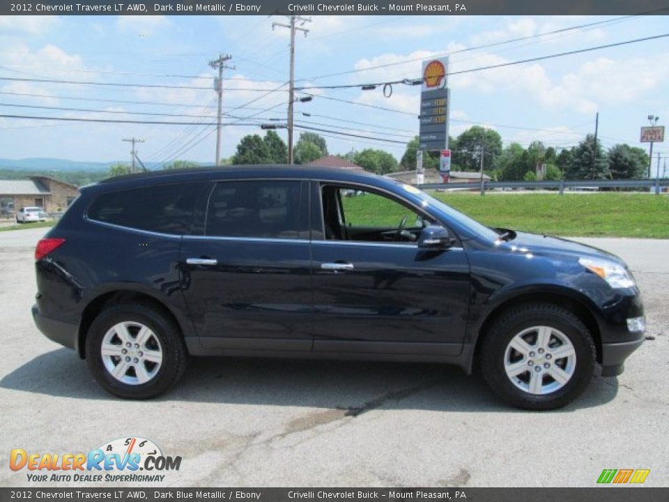 2012 Chevrolet Traverse LT AWD Dark Blue Metallic / Ebony Photo #8