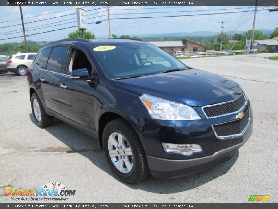 2012 Chevrolet Traverse LT AWD Dark Blue Metallic / Ebony Photo #9