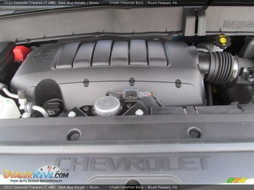 2012 Chevrolet Traverse LT AWD Dark Blue Metallic / Ebony Photo #11
