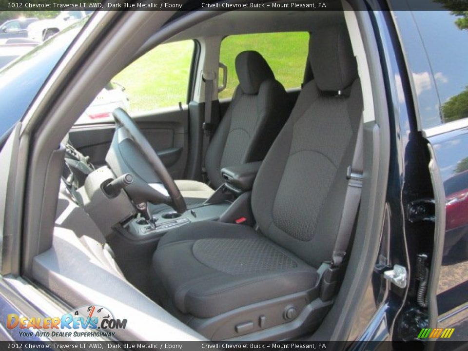 2012 Chevrolet Traverse LT AWD Dark Blue Metallic / Ebony Photo #13