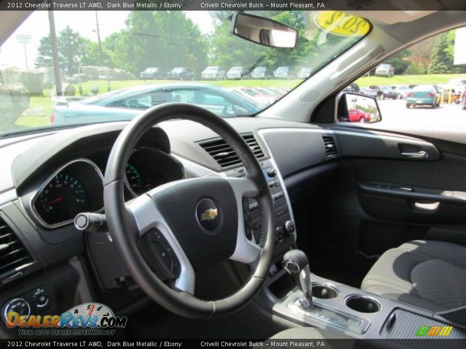 2012 Chevrolet Traverse LT AWD Dark Blue Metallic / Ebony Photo #14