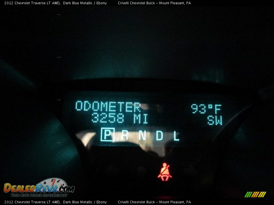 2012 Chevrolet Traverse LT AWD Dark Blue Metallic / Ebony Photo #30