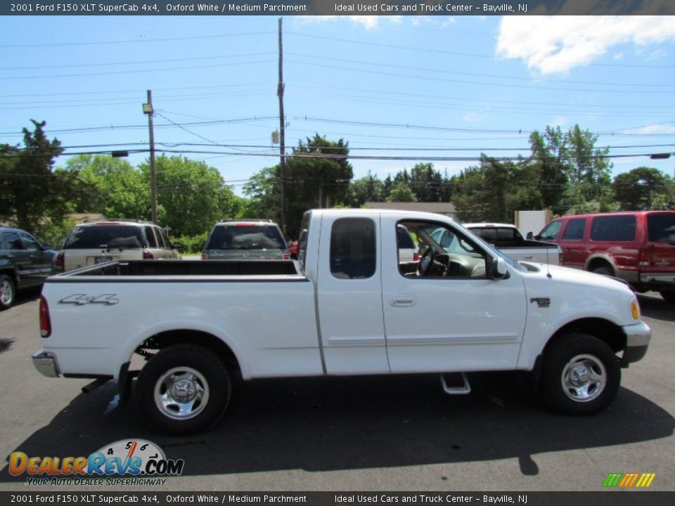 2001 Ford F150 XLT SuperCab 4x4 Oxford White / Medium Parchment Photo #5
