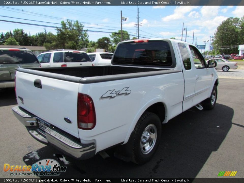 2001 Ford F150 XLT SuperCab 4x4 Oxford White / Medium Parchment Photo #7