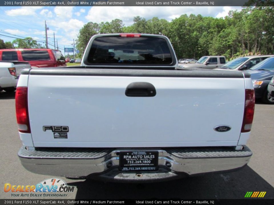 2001 Ford F150 XLT SuperCab 4x4 Oxford White / Medium Parchment Photo #8