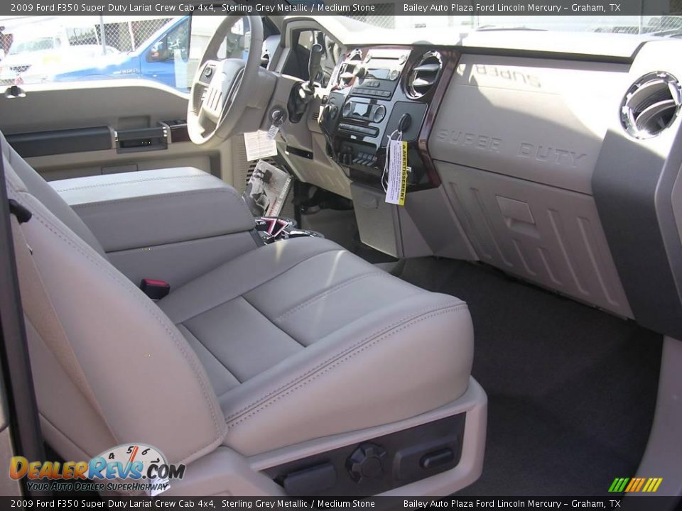 2009 Ford F350 Super Duty Lariat Crew Cab 4x4 Sterling Grey Metallic / Medium Stone Photo #12