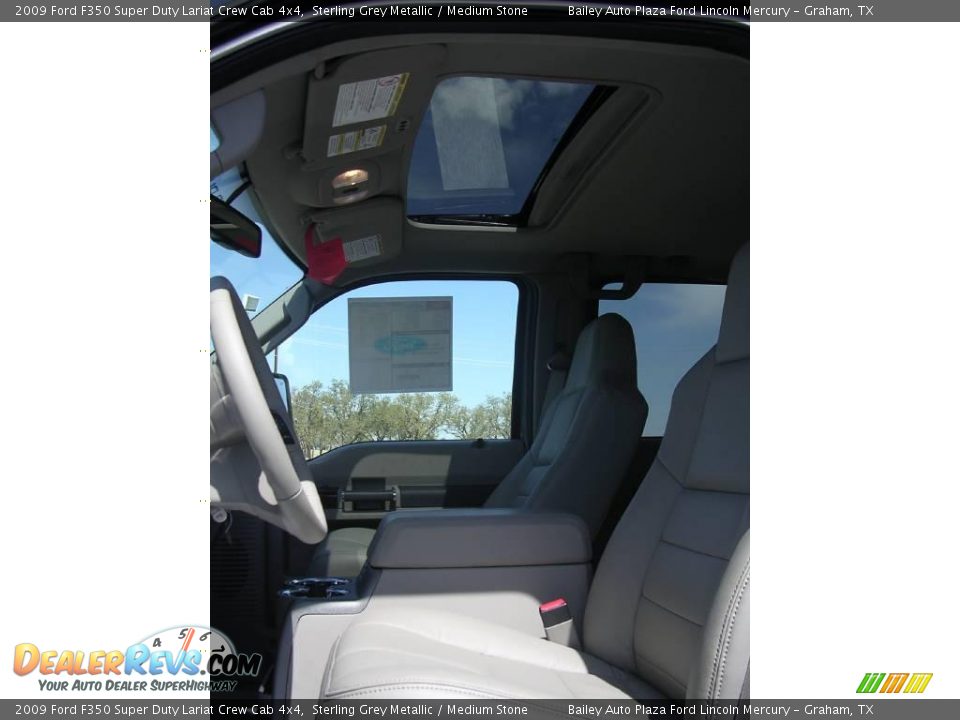 2009 Ford F350 Super Duty Lariat Crew Cab 4x4 Sterling Grey Metallic / Medium Stone Photo #13