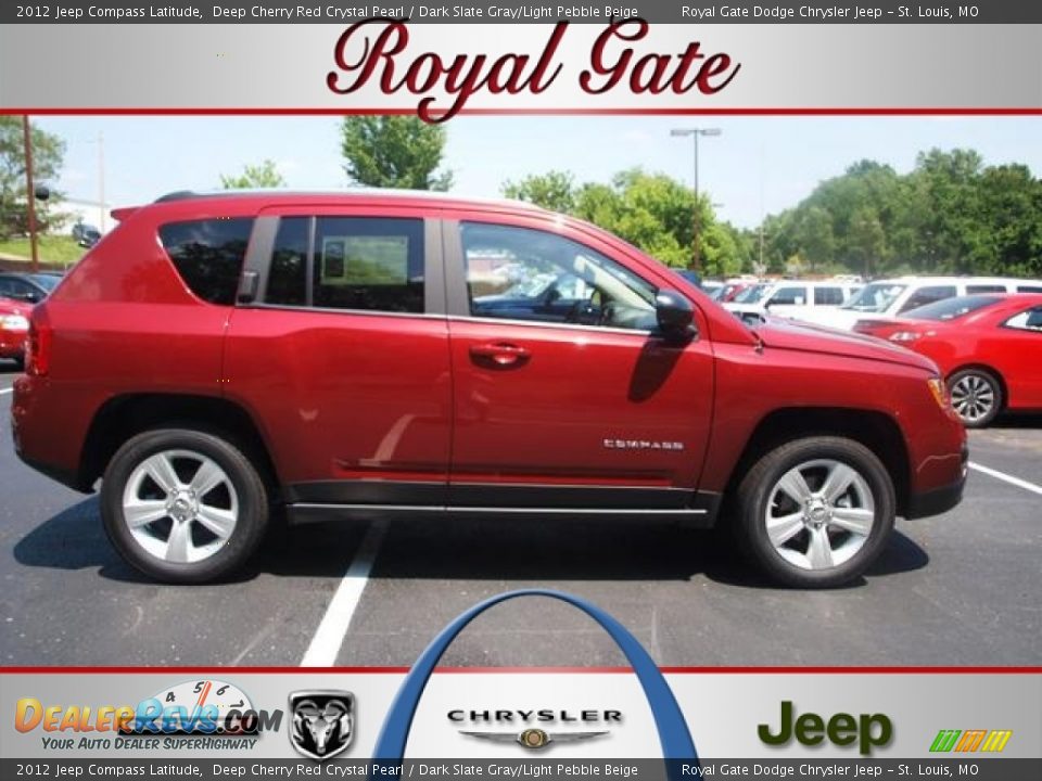 2012 Jeep Compass Latitude Deep Cherry Red Crystal Pearl / Dark Slate Gray/Light Pebble Beige Photo #1