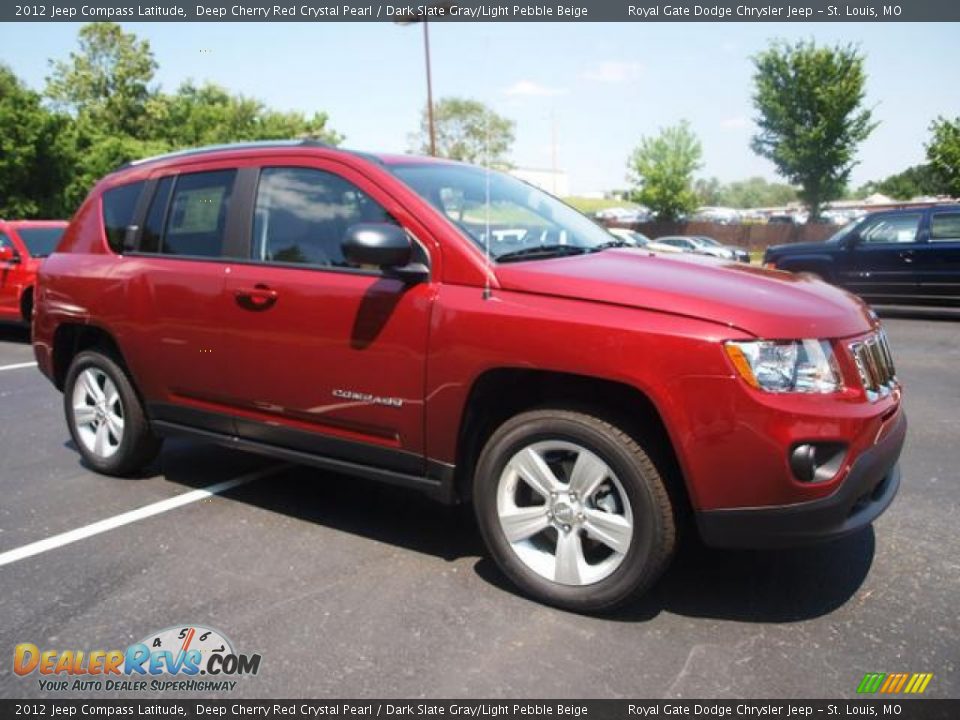 2012 Jeep Compass Latitude Deep Cherry Red Crystal Pearl / Dark Slate Gray/Light Pebble Beige Photo #2