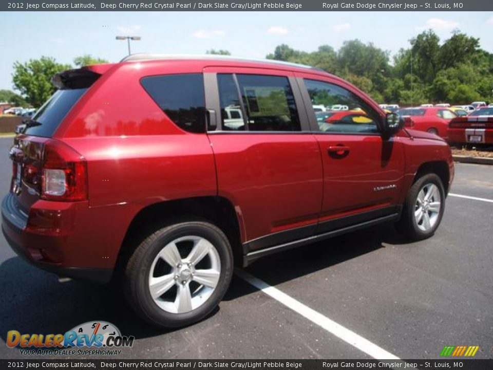 2012 Jeep Compass Latitude Deep Cherry Red Crystal Pearl / Dark Slate Gray/Light Pebble Beige Photo #3