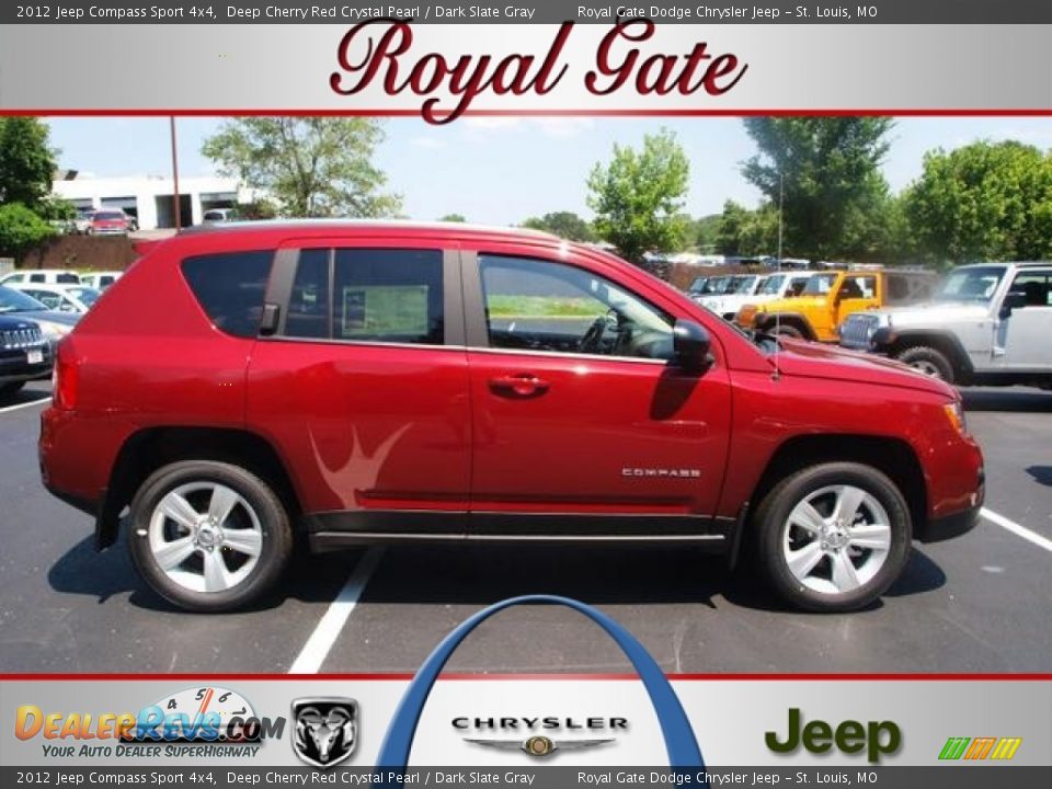 2012 Jeep Compass Sport 4x4 Deep Cherry Red Crystal Pearl / Dark Slate Gray Photo #1
