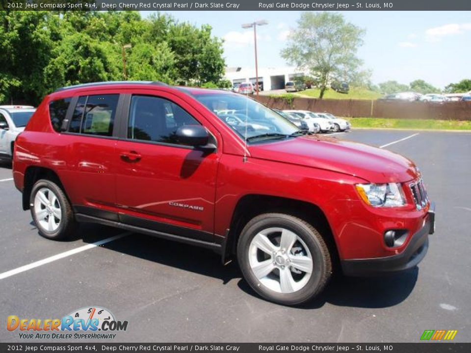 2012 Jeep Compass Sport 4x4 Deep Cherry Red Crystal Pearl / Dark Slate Gray Photo #2