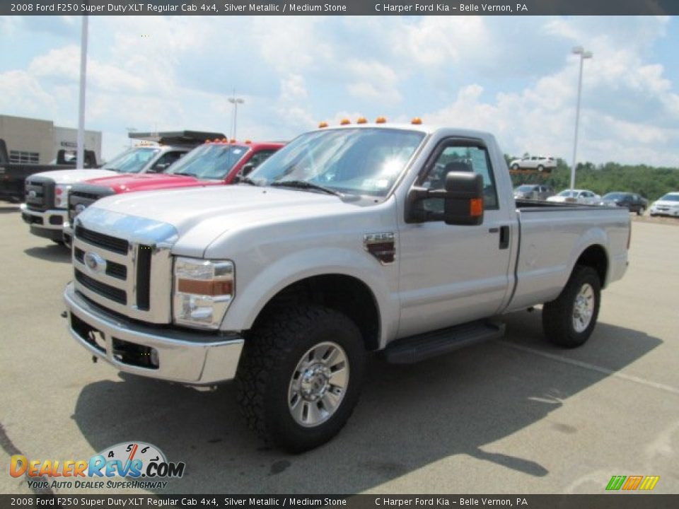 2008 Ford F250 Super Duty XLT Regular Cab 4x4 Silver Metallic / Medium Stone Photo #3