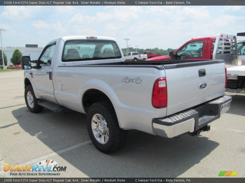 2008 Ford F250 Super Duty XLT Regular Cab 4x4 Silver Metallic / Medium Stone Photo #8