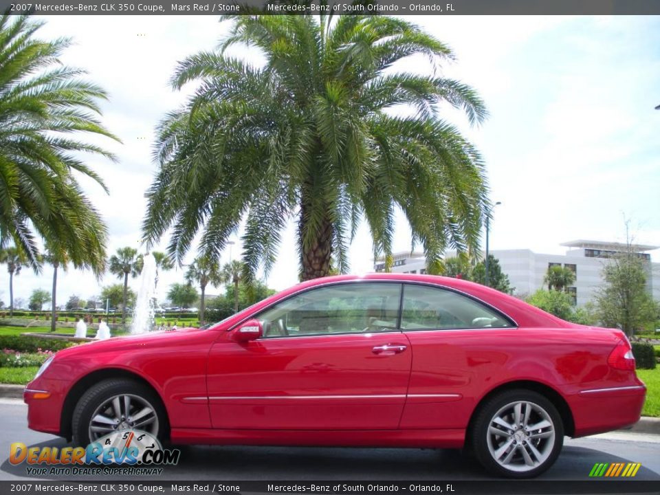 2007 Mercedes-Benz CLK 350 Coupe Mars Red / Stone Photo #1