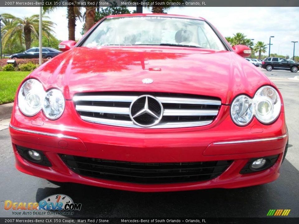 2007 Mercedes-Benz CLK 350 Coupe Mars Red / Stone Photo #3