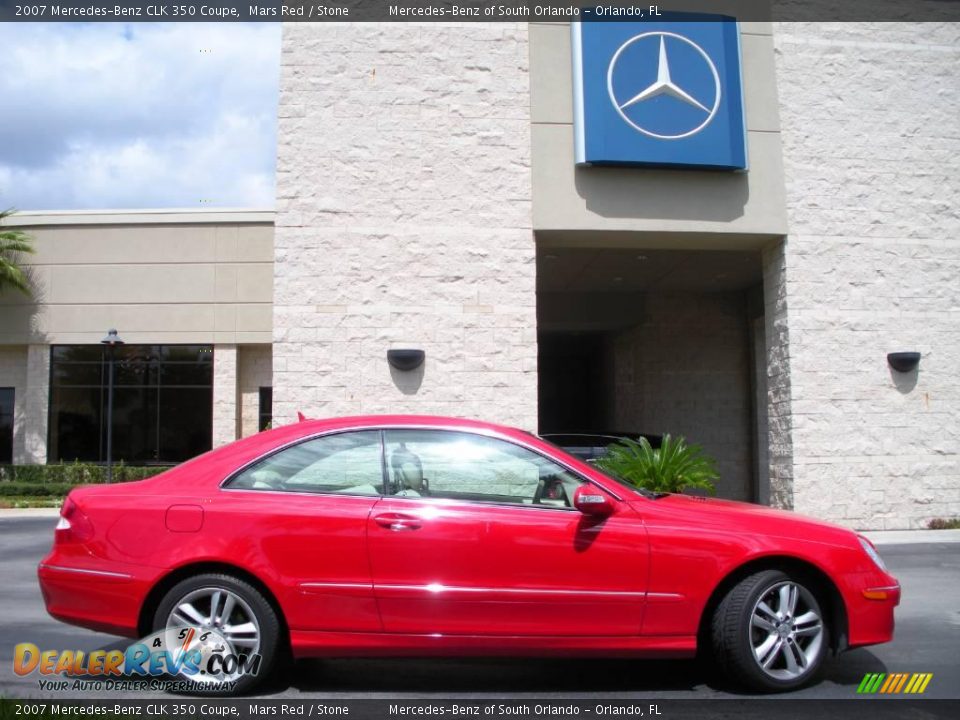2007 Mercedes-Benz CLK 350 Coupe Mars Red / Stone Photo #5