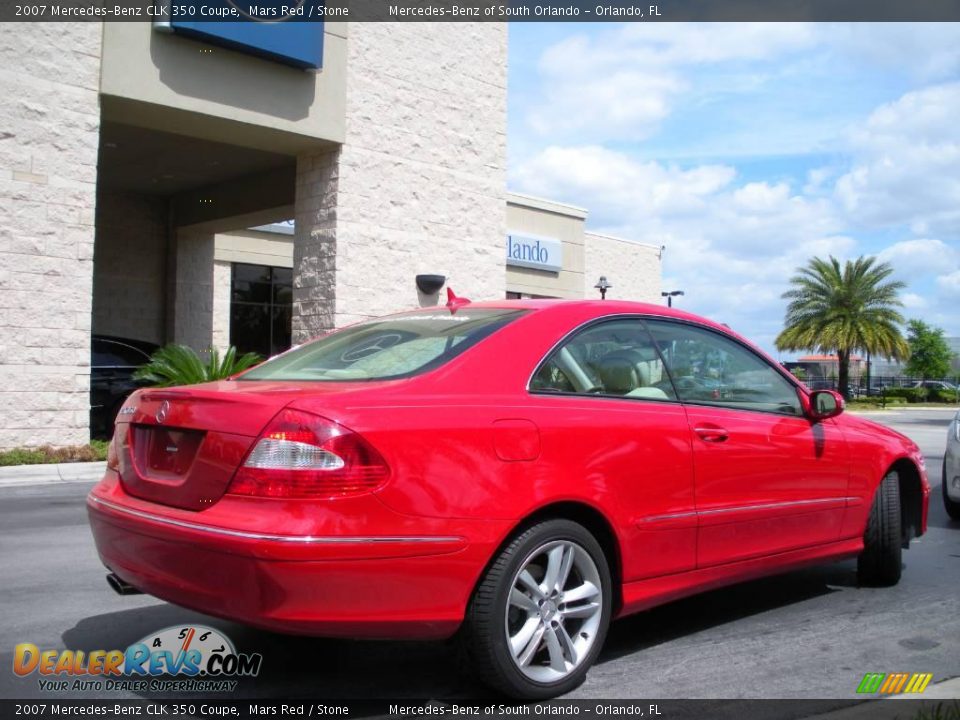 2007 Mercedes-Benz CLK 350 Coupe Mars Red / Stone Photo #6