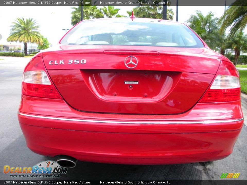 2007 Mercedes-Benz CLK 350 Coupe Mars Red / Stone Photo #7