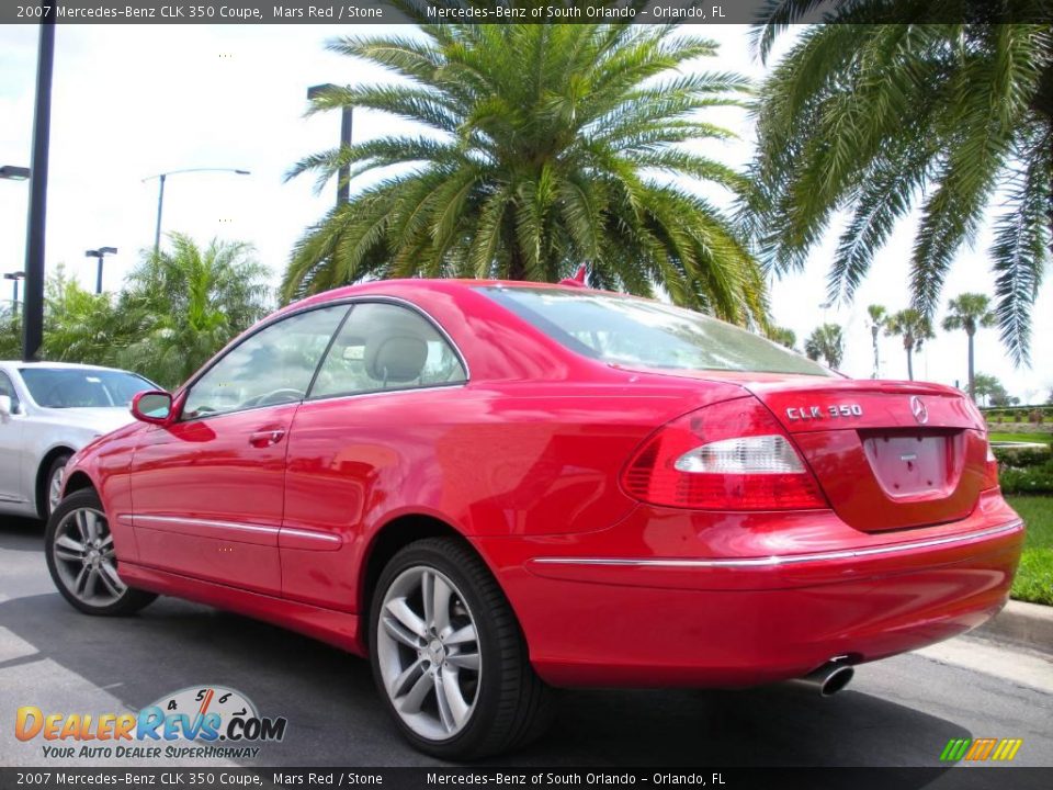2007 Mercedes-Benz CLK 350 Coupe Mars Red / Stone Photo #8
