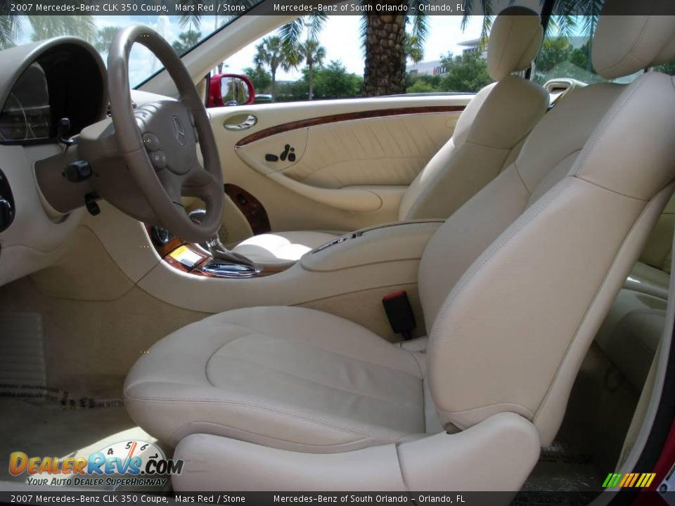 2007 Mercedes-Benz CLK 350 Coupe Mars Red / Stone Photo #11