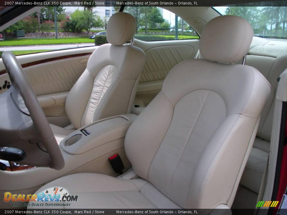 2007 Mercedes-Benz CLK 350 Coupe Mars Red / Stone Photo #12