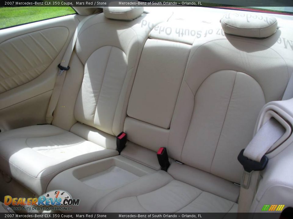 2007 Mercedes-Benz CLK 350 Coupe Mars Red / Stone Photo #13
