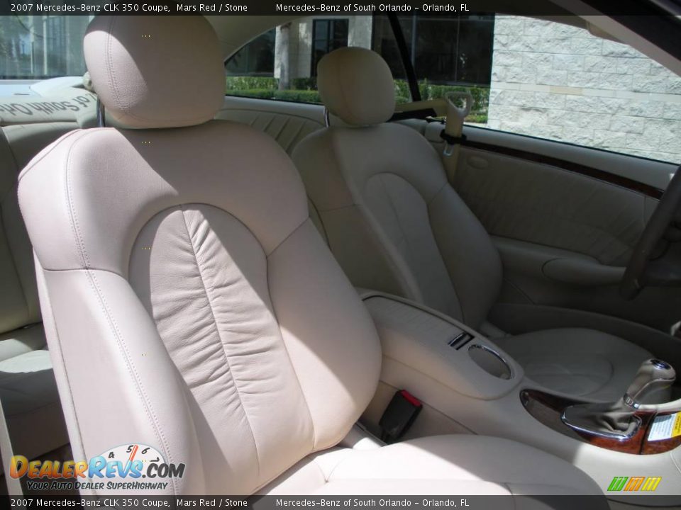 2007 Mercedes-Benz CLK 350 Coupe Mars Red / Stone Photo #15