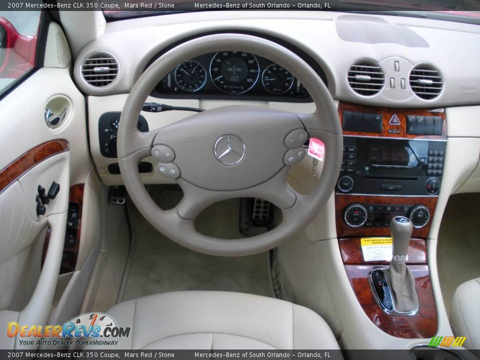 2007 Mercedes-Benz CLK 350 Coupe Mars Red / Stone Photo #18