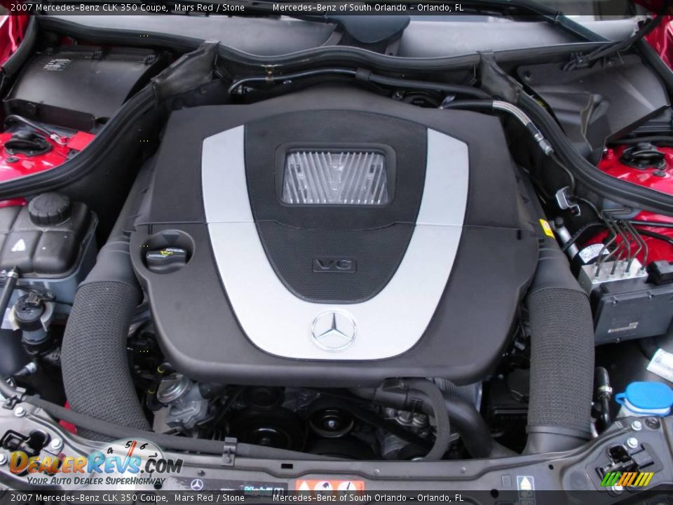2007 Mercedes-Benz CLK 350 Coupe Mars Red / Stone Photo #23