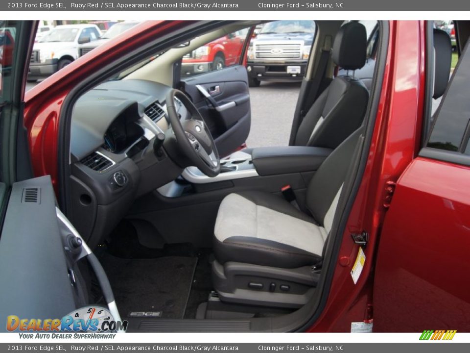 SEL Appearance Charcoal Black/Gray Alcantara Interior - 2013 Ford Edge SEL Photo #8