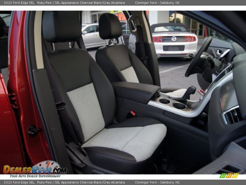 SEL Appearance Charcoal Black/Gray Alcantara Interior - 2013 Ford Edge SEL Photo #14