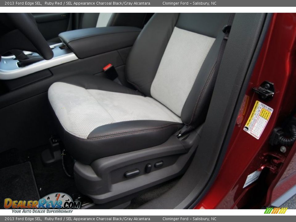 2013 Ford Edge SEL Ruby Red / SEL Appearance Charcoal Black/Gray Alcantara Photo #22