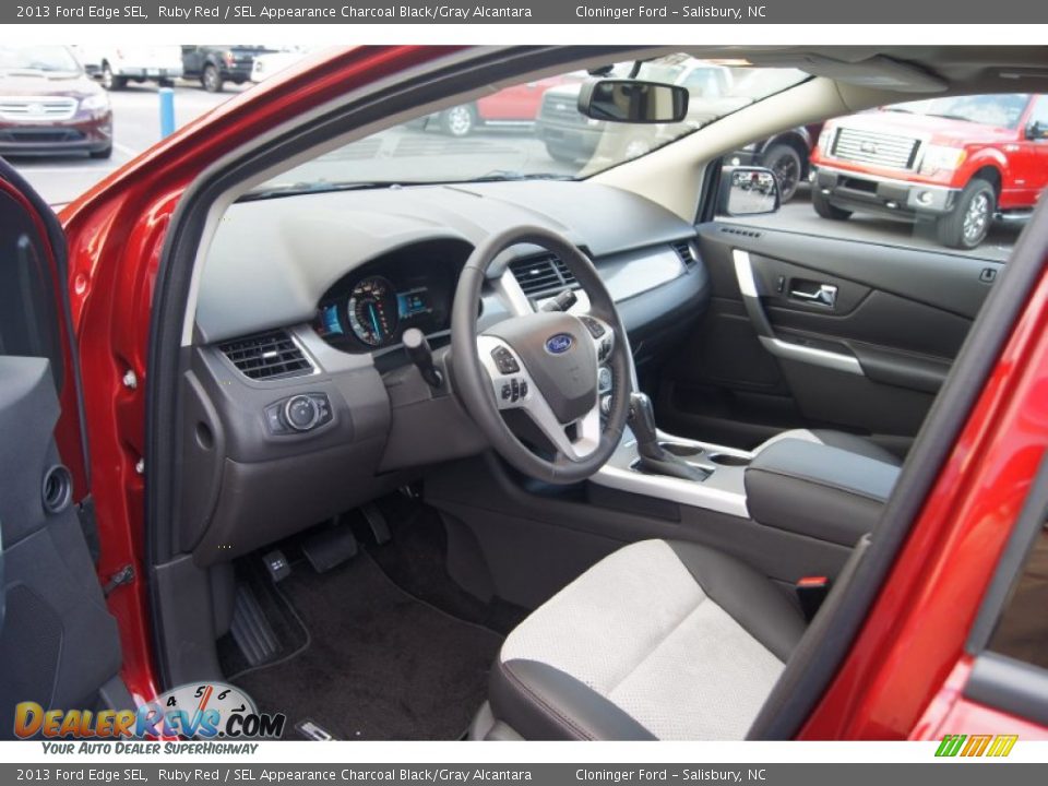 SEL Appearance Charcoal Black/Gray Alcantara Interior - 2013 Ford Edge SEL Photo #23