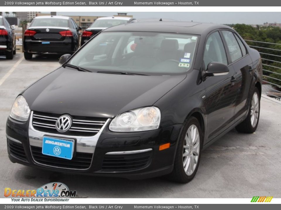 2009 Volkswagen Jetta Wolfsburg Edition Sedan Black Uni / Art Grey Photo #3
