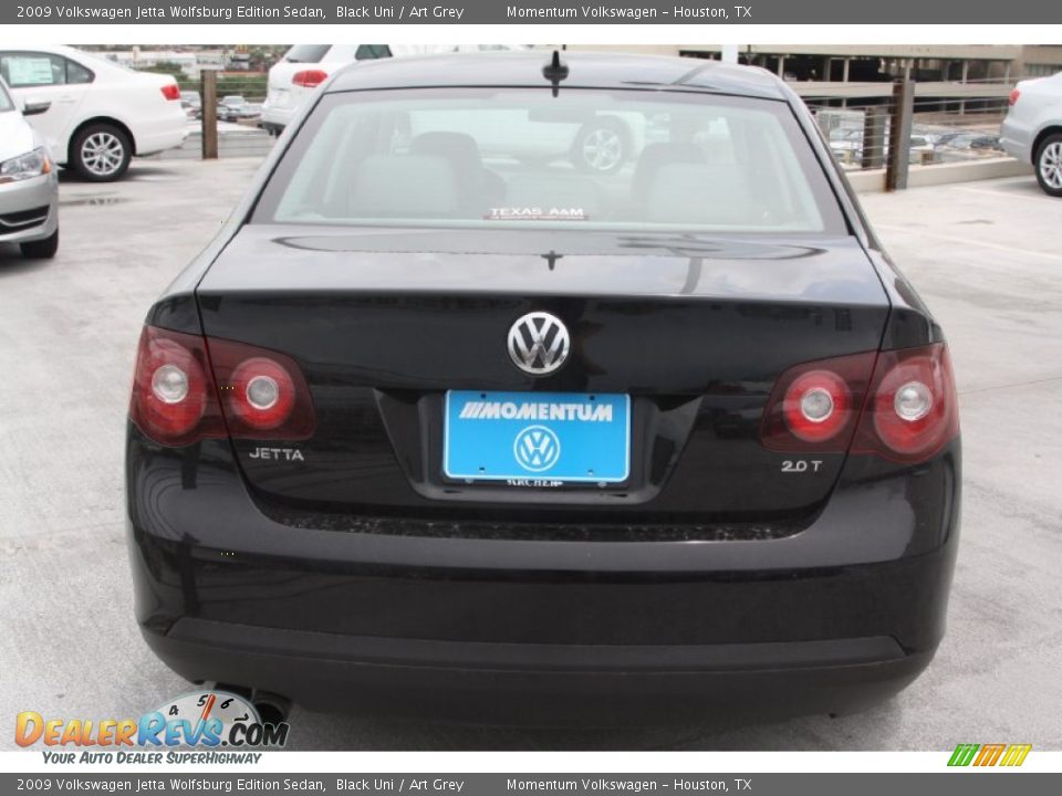 2009 Volkswagen Jetta Wolfsburg Edition Sedan Black Uni / Art Grey Photo #4