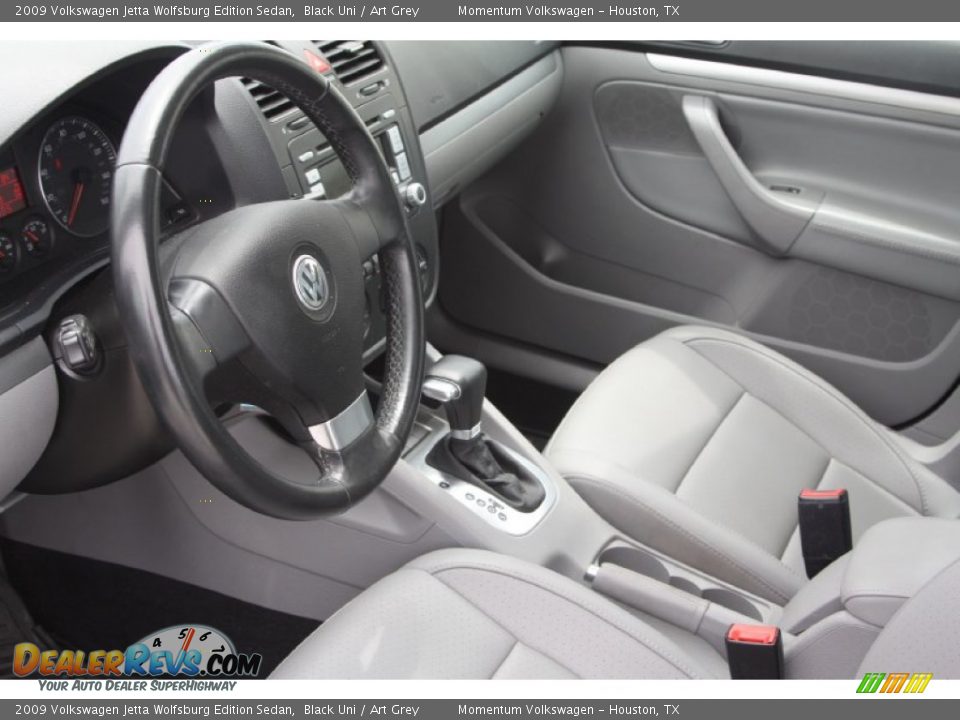 2009 Volkswagen Jetta Wolfsburg Edition Sedan Black Uni / Art Grey Photo #8