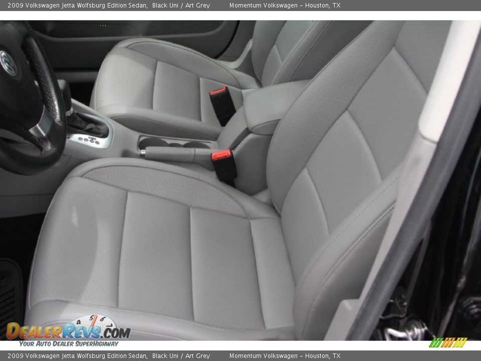 2009 Volkswagen Jetta Wolfsburg Edition Sedan Black Uni / Art Grey Photo #9