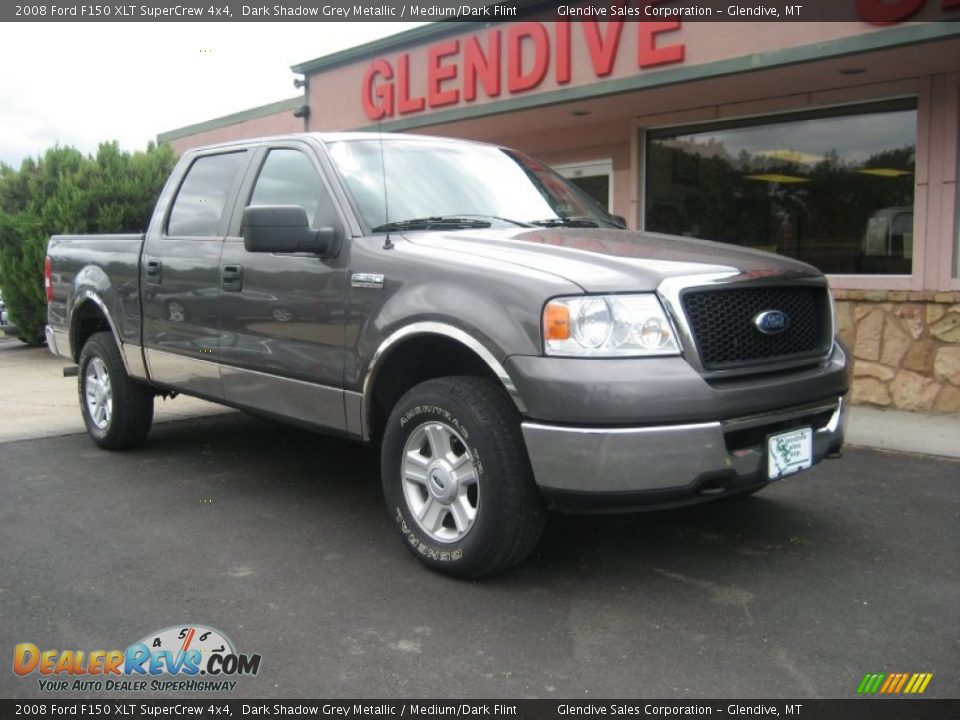 2008 Ford F150 XLT SuperCrew 4x4 Dark Shadow Grey Metallic / Medium/Dark Flint Photo #4