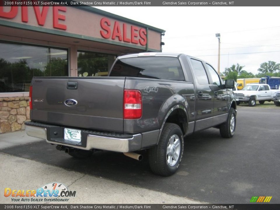 2008 Ford F150 XLT SuperCrew 4x4 Dark Shadow Grey Metallic / Medium/Dark Flint Photo #6