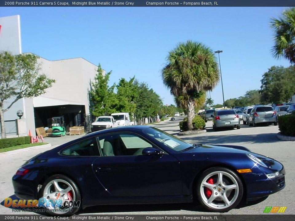 2008 Porsche 911 Carrera S Coupe Midnight Blue Metallic / Stone Grey Photo #2