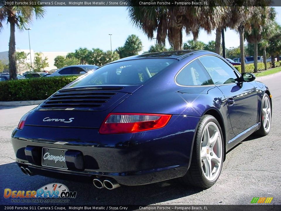 2008 Porsche 911 Carrera S Coupe Midnight Blue Metallic / Stone Grey Photo #3